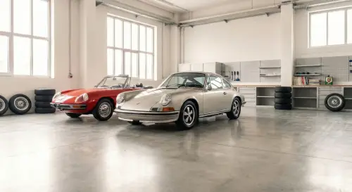 Oldtimer in Garage – Suchauftrag für eine Halle in Senden